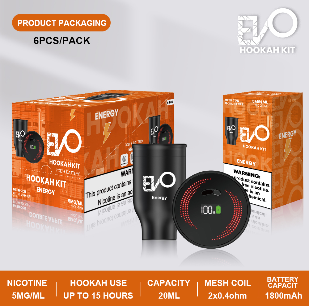 EVO Hookah Disposable Kit, evo hookah replacement pod